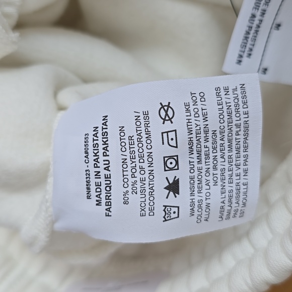 Nike Air Kids Standard Fit Taper Leg Regular Length Fleece White Jogger Size M - Picture 7 of 11